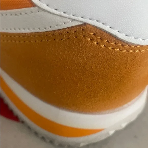 Nike Bright Orange and White Cortez Shoes - Picture 7 of 8